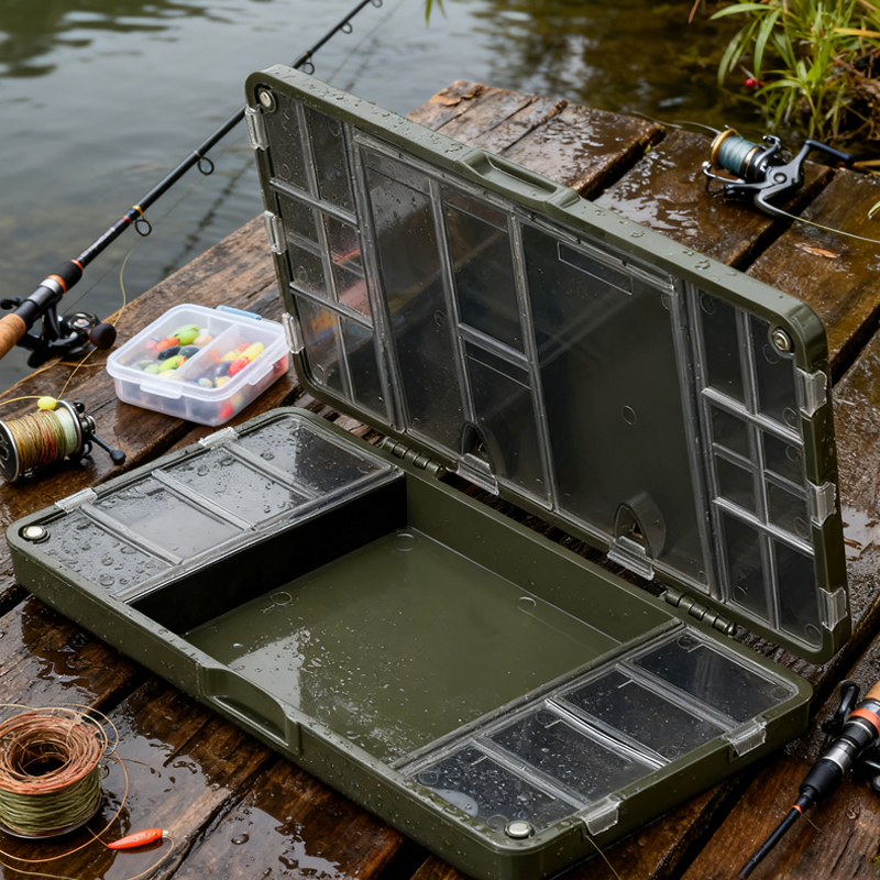 Fishing Equipment Organizer - Large Capacity Hard PVC Tackle Box,