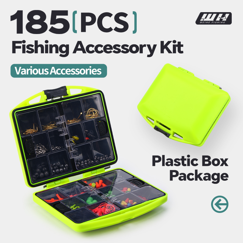 Fishing Equipment Organizer - WEIHE 185pcs fishing accessories set box