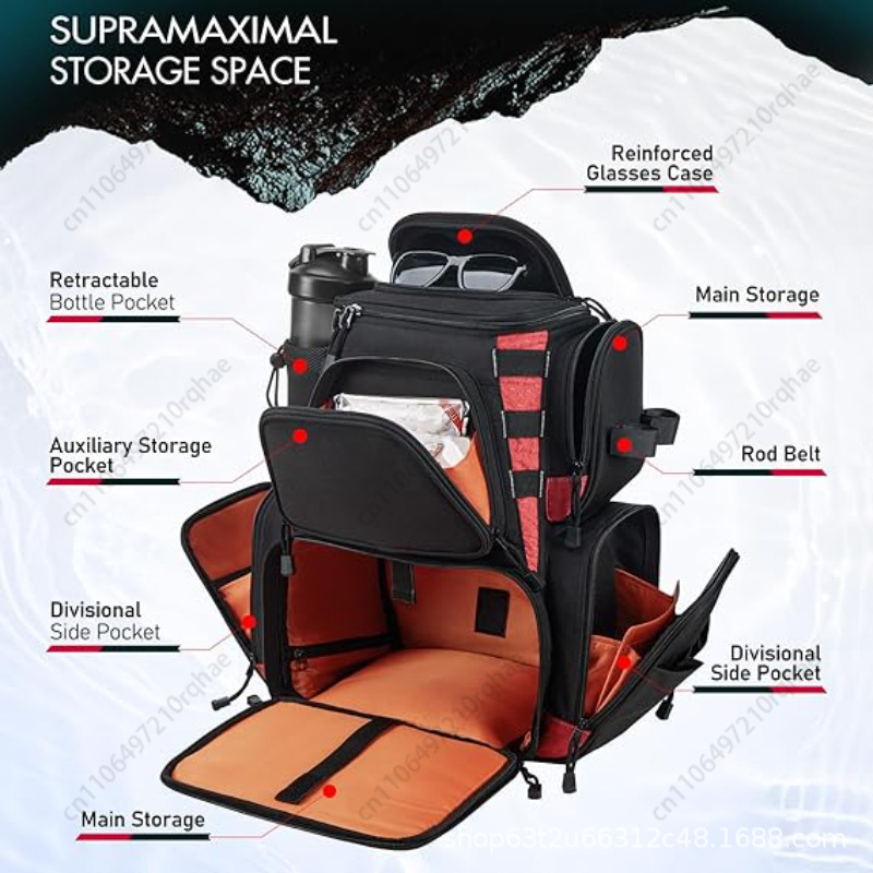 Fishing Gear Backpack with Lar - Fishing Equipment Storage ulasan dan harga