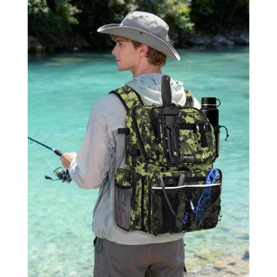 Fishing Backpack with Rod Hold - Fishing Equipment Usa ulasan dan harga